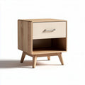 Comodino in legno con cassetto e ripiano aperto dimensioni 40 x 40 x 45cm