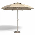 Ombrellone da giardino in alluminio con parasole crema 240 x 240 x 250cm